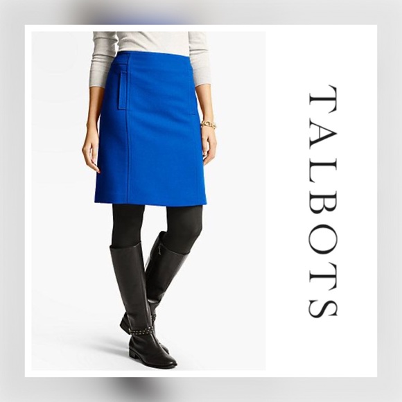 Talbots Dresses & Skirts - Talbots Wool Cobalt Blue Pencil Skirt Pockets! 16